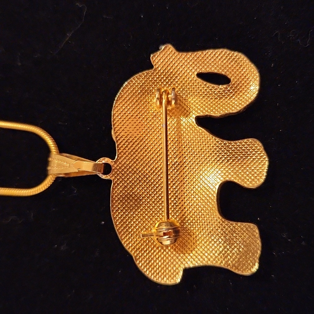 Vintage Cloisonne Elephant Pendant - Picture 2 of 5